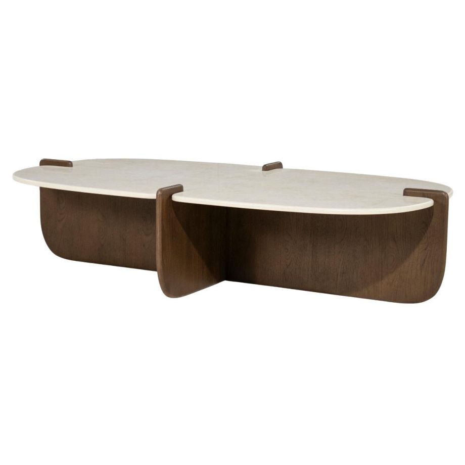 Eleonora Salontafel Filou groot - eiken fineer/keramiek