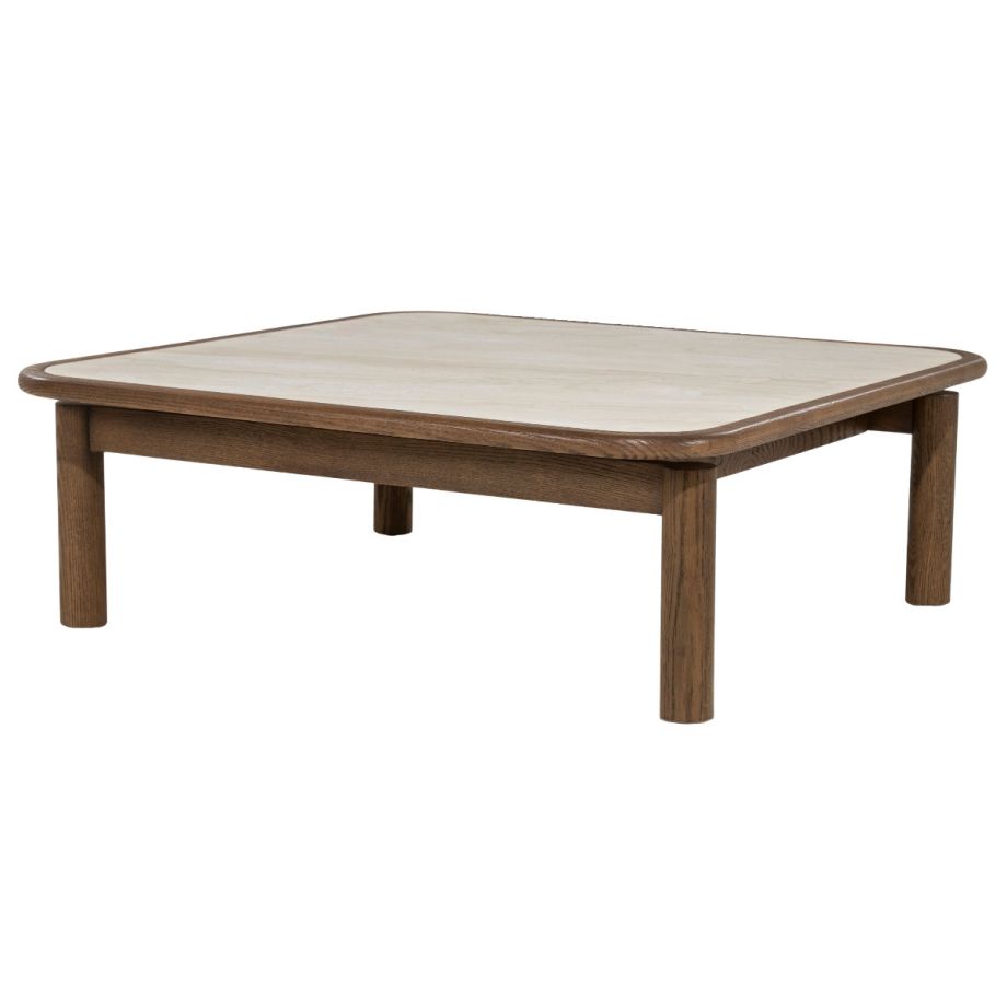 Eleonora Salontafel Gabi 100x100 cm - eiken fineer/keramiek