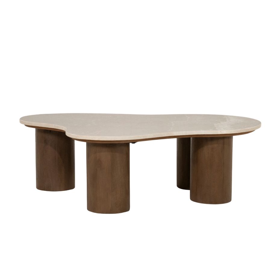 Eleonora Salontafel Kengi - mangohout/Botochino marmer