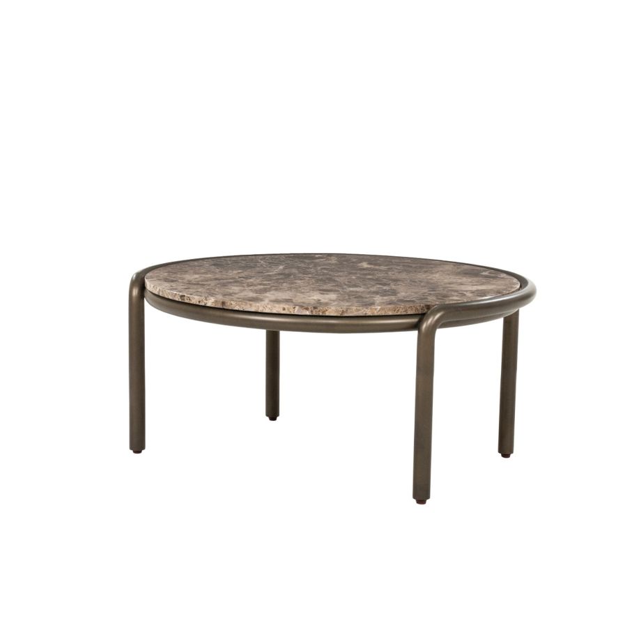 Eleonora Salontafel Silke klein - brons/Emperador marmer