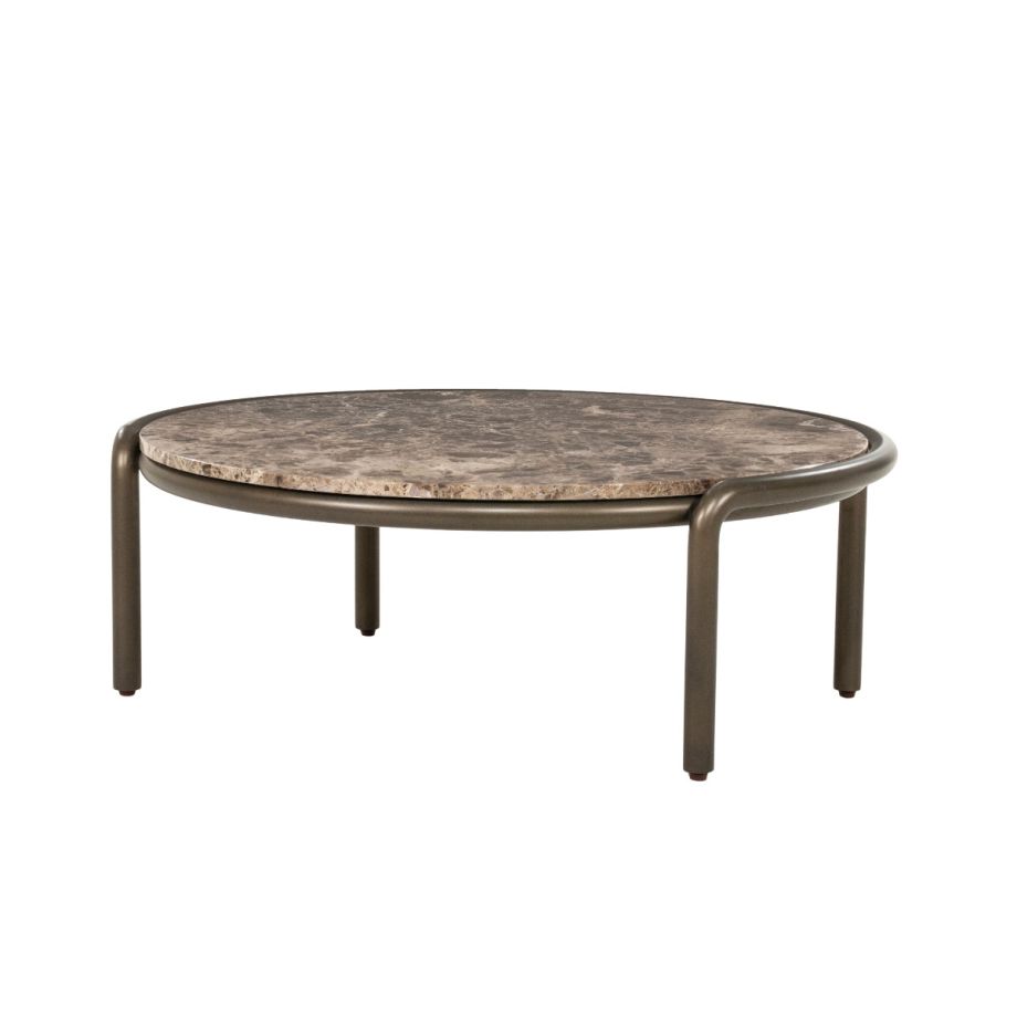 Eleonora Salontafel Silke groot - brons/Emperador marmer