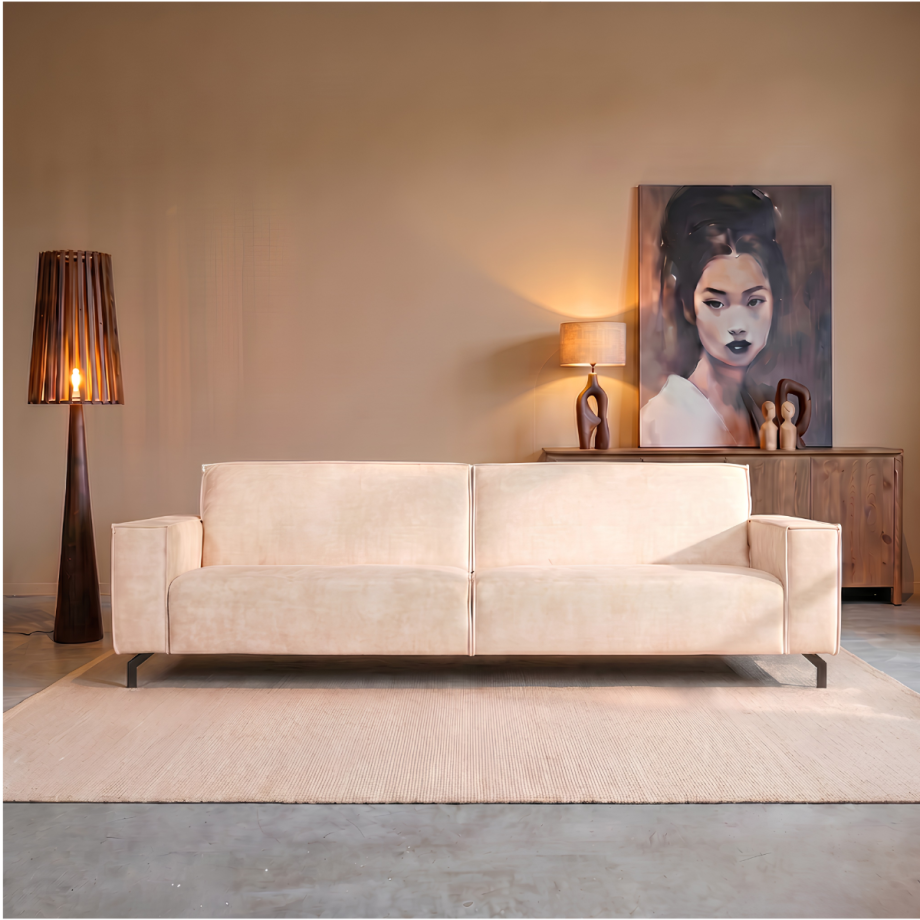 Starfurn MySofa Floris 2,5-zitbank velvet - beige