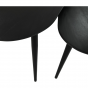 Zurich salontafel 95x52x46/65x38x38 acaciahout zwart | set van 2