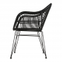 Moda terrasstoel wicker zwart - OUTLET B