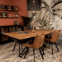 Zurich rechthoekig tafelblad 130x75x3.8 acaciahout naturel van het woonmerk HSM Collection