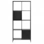 Sigurd metalen boekenkast - 2 deurs - 180 cm - zwart