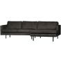 Rodeo chaise longue rechts eco leer