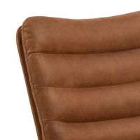 Ivalo draaistoel | zwart metaal onderstel | stof Kentucky - cognac