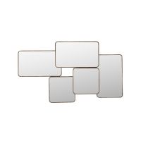 Cordelia spiegel rubberhout 70x120 cm - bruin