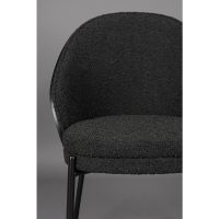 Rodin eetkamerstoel bouclè - zwart