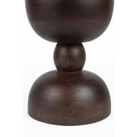 Lizzy bijzettafel mangohout ø30 cm - donkerbruin