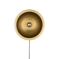 Dudley wandlamp rond L - zwart/goud