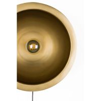 Dudley wandlamp rond L - zwart/goud