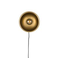 Dudley wandlamp rond S - zwart/goud