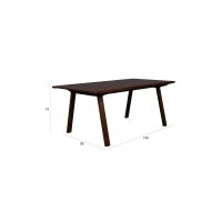 Adamello eettafel 180 x 95 cm - bruin