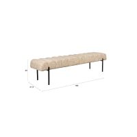 Minnie bench 160 cm - beige