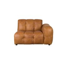 Hackman bankelement met rechterarm leuning leer