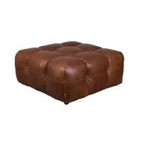 Hackman voetenbankje leer