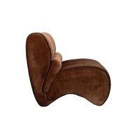 Dutchbone Donna fauteuil - donkerbruin
