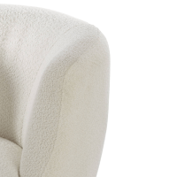 Senja draai fauteuil bouclé wit/zwart