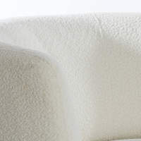 Senja draai fauteuil bouclé wit/zwart