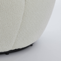 Senja draai fauteuil bouclé wit/zwart