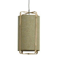 Light & Living Sendai hanglamp Ø42x70 cm - groen/bamboo