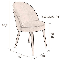 Stoel Barbara Petrol