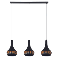 Janelle hanglamp 3L 125 cm kegel zwart van het woonmerk Vurna