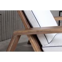 Soraya loungestoel - acaciahout -  naturel/wit