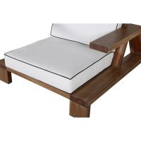 Soraya loungestoel - acaciahout -  naturel/wit