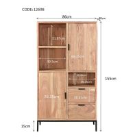 Wandkast Oslo 86x40x155 cm