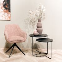 Livingfurn Mason bijzettafel set of 2 - zwart