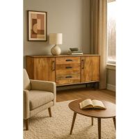 Ayleen dressoir 200 cm - naturel