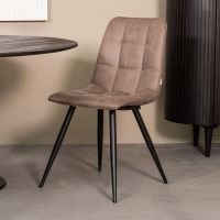 Bistro eetkamerstoel micro suède