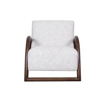 Viggo fauteuil bouclé - naturel/walnoot eiken