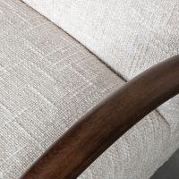 Viggo fauteuil bouclé - naturel/walnoot eiken