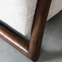 Viggo fauteuil bouclé - naturel/walnoot eiken