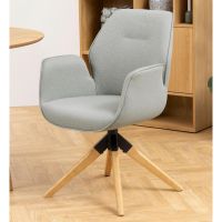 Luma terugdraai armstoel |naturel oak onderstel | stof Town