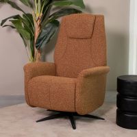 Stockholm elektrische fauteuil bouclé - koraal