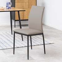 Seno eetkamerstoel | zwart metaal onderstel | PU leer