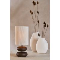 Light & Living Danialo tafellamp ø22x50,5 cm hout - bruin+crème - OUTLET B