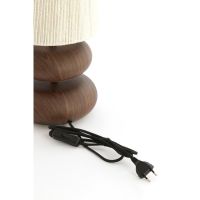 Light & Living Danialo tafellamp ø22x50,5 cm hout - bruin+crème - OUTLET B