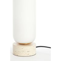 Rylano tafellamp ø12x35 cm glas melk - zand+antiek brons