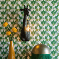 Giraffe wandlamp 61 cm zwart van het woonmerk Light & Living