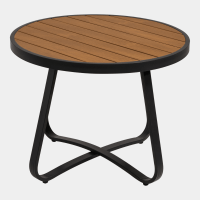 Arezzo bijzettafel polywood teaklook | set van 2 van het woonmerk Les