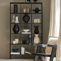 Rayna kast open 106x35x190 cm zwart van het woonmerk Light&Living