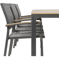 Arezzo tuintafel rechthoek polywood teaklook 200x90 cm van het woonmerk Les