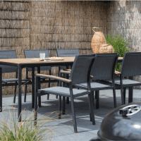 Arezzo tuintafel rechthoek polywood teaklook 200x90 cm van het woonmerk Les