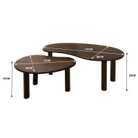 Nubi salontafel set van 2 - donkerbruin